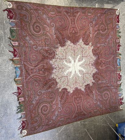 Two cashmere shawls for documents, 1850-1880,...