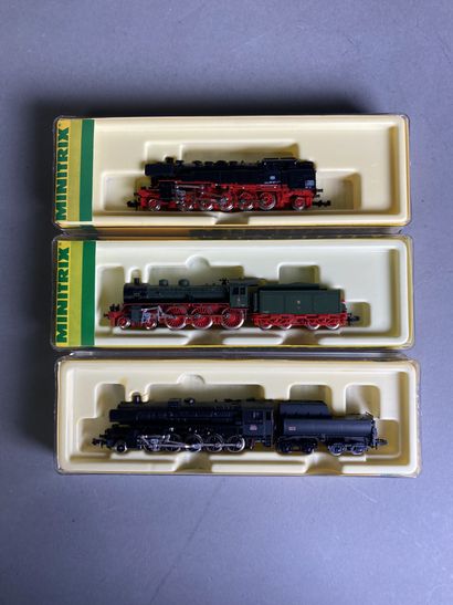 MINITRIX (N).
une loco vapeur 230 et son...