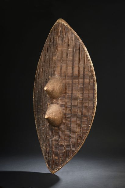 Soga/Ganda Shield, Uganda 
Wicker, wood 
Early...