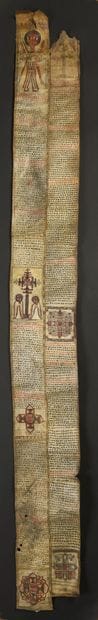 Coptic fabric, Ethiopia 
Fabric, ink, varnish...