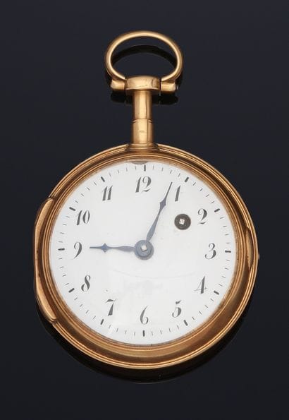 Montre de gousset en or jaune 18k (750 millièmes)...