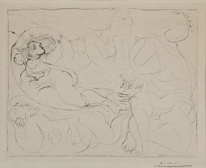 Pablo PICASSO (1881 - 1973)
Flûtiste et trois...