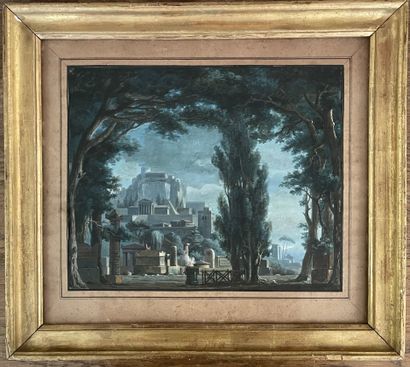 École FRANCAISE vers 1800 
Projet de décor...
