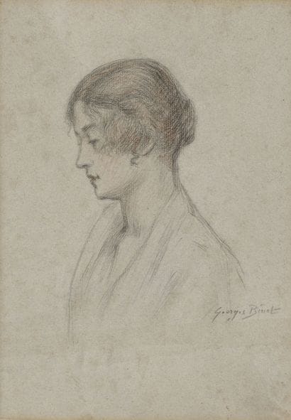 Georges BINET (1865-1949)
Portrait de femme
Crayon...