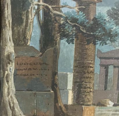 École FRANCAISE vers 1800 
Projet de décor...