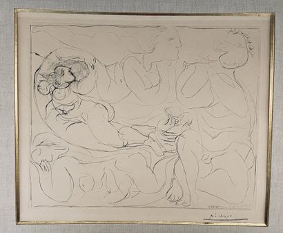 Pablo PICASSO (1881 - 1973)
Flûtiste et trois...