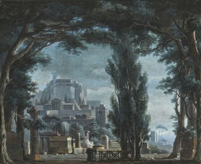 École FRANCAISE vers 1800 
Projet de décor...