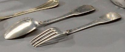 Couvert en argent uniplat XVIIIe siècle,...