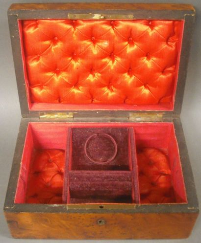 Coffret à bijoux rectangulaire en loupe de...