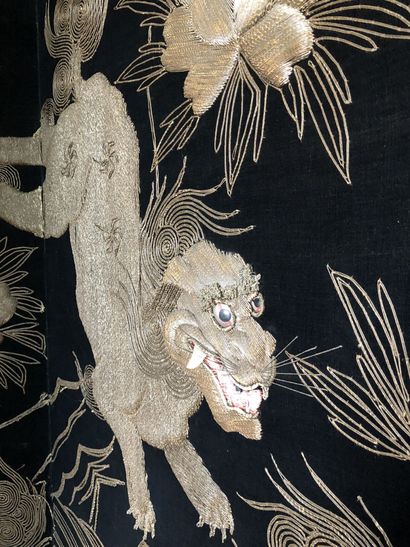 CHINE, vers 1920
Paravent à quatre feuilles...