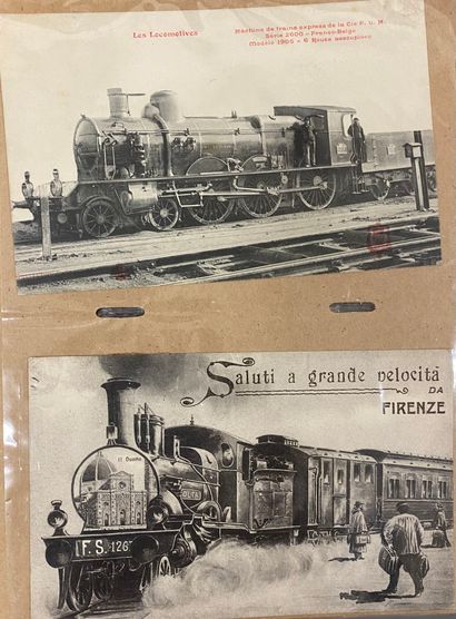 Album de cartes postales dont vieux métiers,...