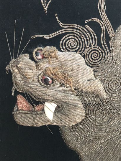 CHINE, vers 1920
Paravent à quatre feuilles...