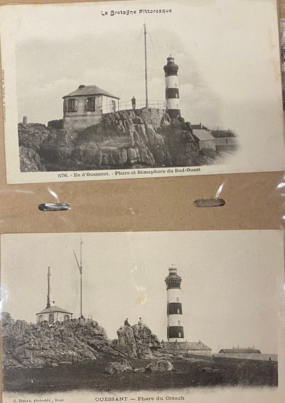 Album de cartes postales dont vieux métiers,...