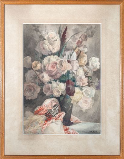 Michel DUBOST (1879-1952)
Bouquet de roses
Aquarelle,...
