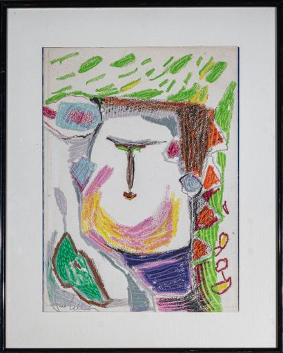 Gina PELLONE (née 1926)
Visage
Pastel, signé...