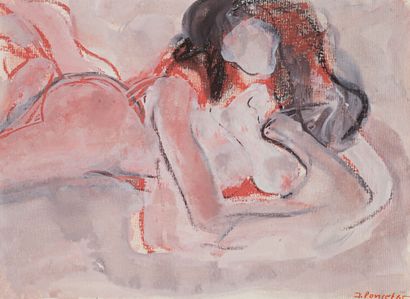 Jacques PONCET (1921-2012)
Nu rouge, 1965
Gouache...