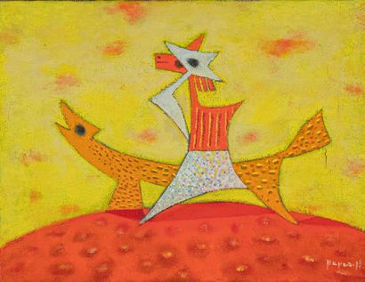 Georges PAPAZOFF (1894-1972)
Chiens de cirque,...