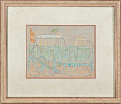André LAURAN (1922-2009)
Jeux sur la Plage,...