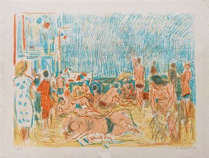 André COTTAVOZ (1922-2012)
La plage, 1974
Lithographie,...