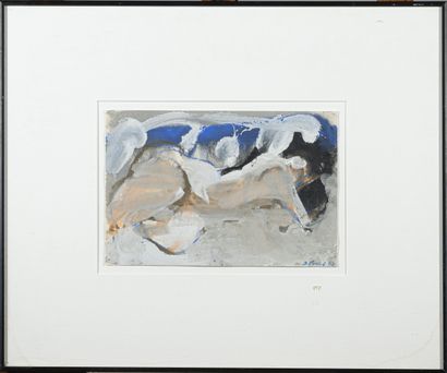 Jacques PONCET (1921-2012)
Nu couché, 1963
Gouache,...