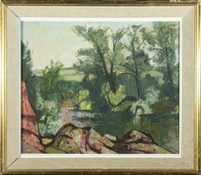 Jean AUJAME (1905-1965)
Été à Sauvagnat (Puy-de-Dôme)
Huile...