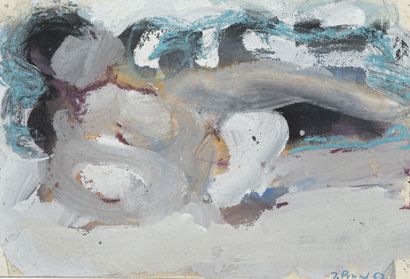 Jacques PONCET (1921-2012)
sans titre, 1963
Gouache,...