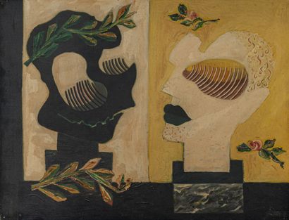 Georges PAPAZOFF (1894-1972) 
Face à face,...
