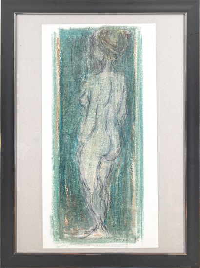 André COTTAVOZ (1922-2012)
Nu de dos, 1972
Pastel...