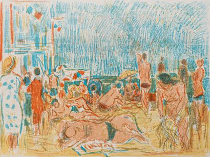 André COTTAVOZ (1922-2012)
La plage, 1974
Lithographie,...