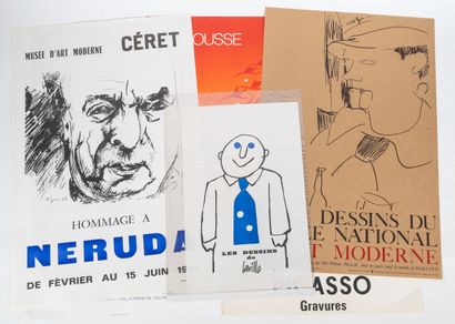 Ensemble de sept (7) affiches d'expositions
-...