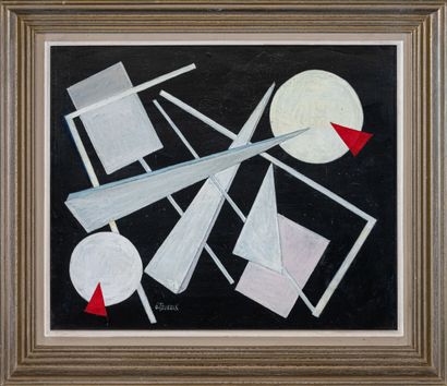Oscar TRONECK (XXe)
Composition constructiviste
Acrylique...