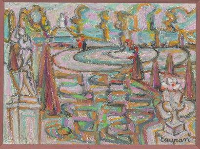 André LAURAN (1922-2009)
Bassins et parterre...