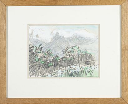 Jacques PONCET (1921-2012)
Paysage orageux
Gouache...