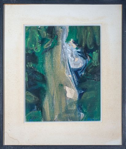 Jacques PONCET (1921-2012)
Nu debout
Gouache,...
