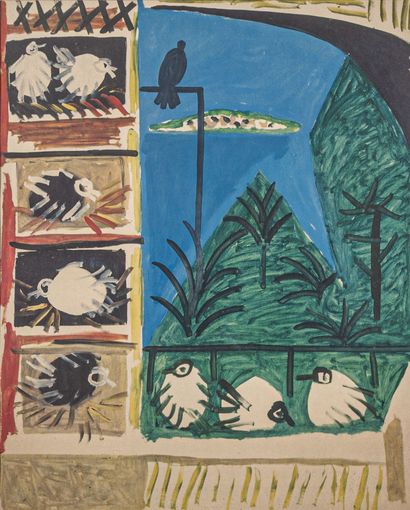 D'après Pablo PICASSO (1881-1973)
Paysage...