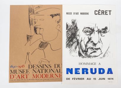 Ensemble de sept (7) affiches d'expositions
-...