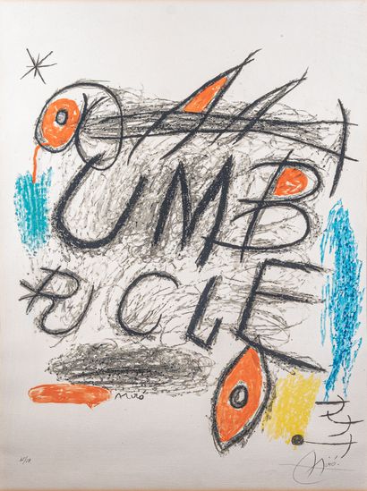 Juan MIRO (1893-1983)
Umbracle, 1973
Lithographie...