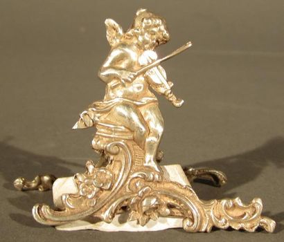 Porte-couteaux à chevalet en argent à motif...