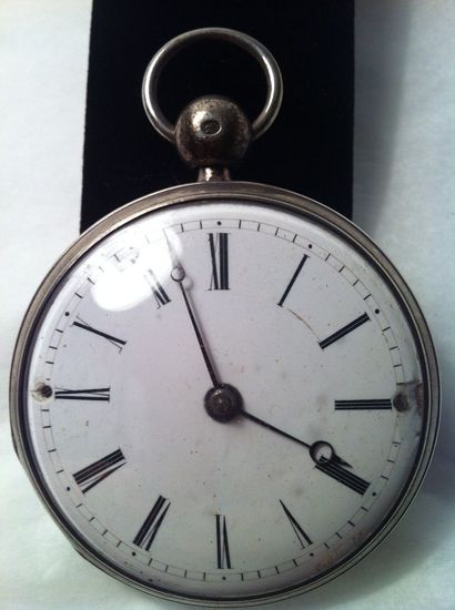 Montre de gousset à clef et à sonnerie en...