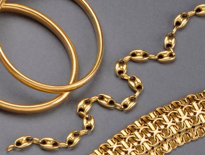 Bracelet maille grain de café, en or jaune,...