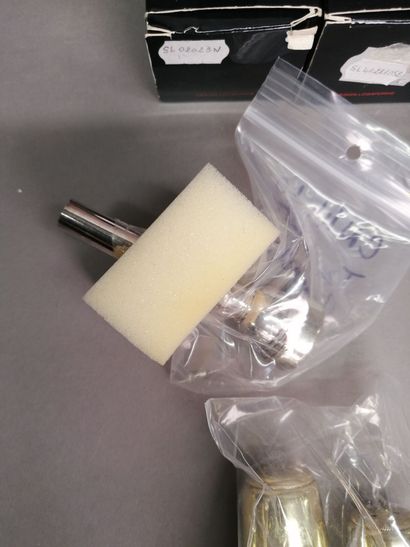 Set of new saxophone mouthpieces including:
1...