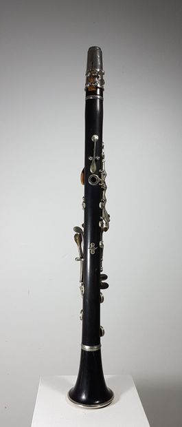 Eb ebony clarinet, silver-plated keys, with...