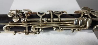 Eb ebony clarinet, silver-plated keys, with...