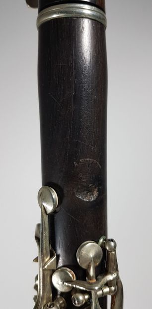 Eb ebony clarinet, silver-plated keys, with...