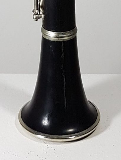 Eb ebony clarinet, silver-plated keys, with...
