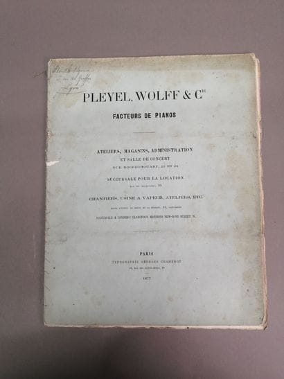 Catalog of Pleyel Wolff et Compagnie piano...
