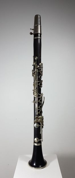 Eb ebony clarinet, silver-plated keys, with...