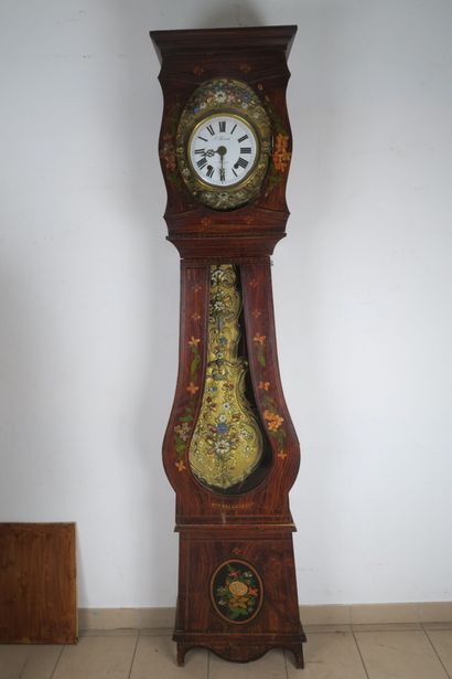 Horloge de parquet, cadran signé BERARD,...