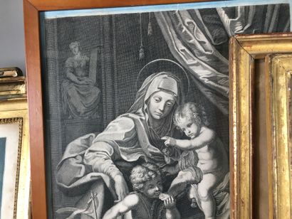 Lot d'environ dix-huit gravures encadrées...