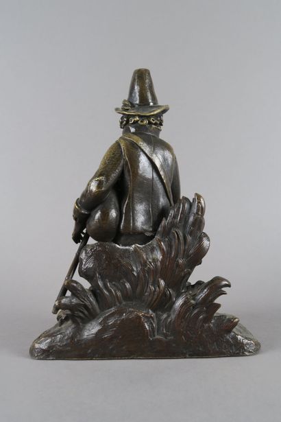 Joueur de cornemuse
Bronze à patine brune,...